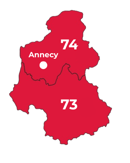 Zone d'intervention marquage au sol 73 et 74 Savoie Mont-Blanc